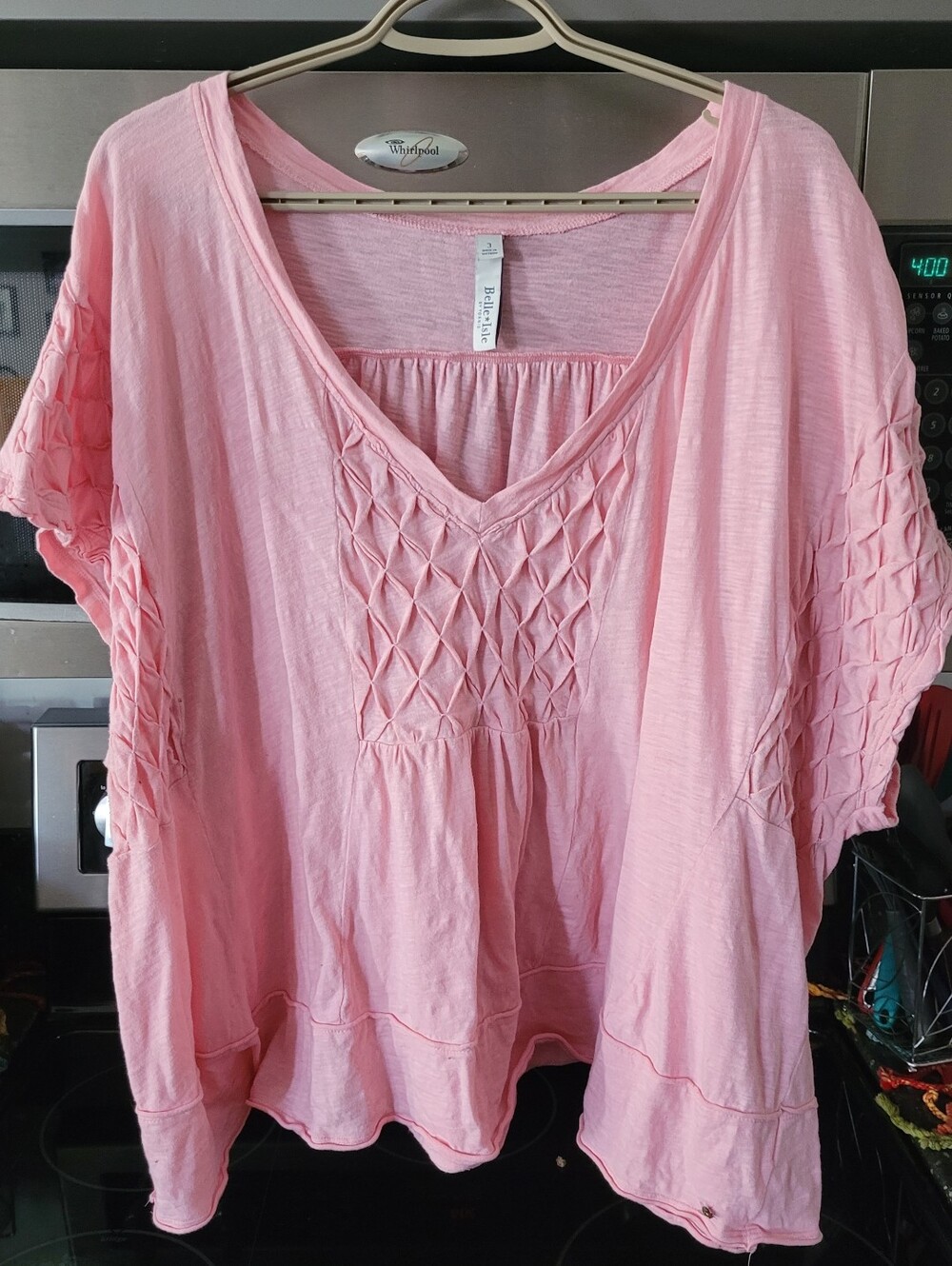 Belle Isle By Torrid Pink V-Neck Cotton Top